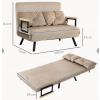 Sofa rozkładana Homcom - jasno brązowa