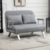 Kanapa Sofa Homcom 80 x 111 cm tkanina - jasno szara
