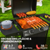 Grill Gazowy 7 KW na wózku - 3 palniki i boczne gotowanie