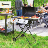 Grill gazowy Outsunny 5,6 KW z 2 palnikami ze stali nierdzewnej