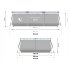 Basen stelażowy prostokątny Avenli 300 x 207 cm - ZESTAW 16w1 + GRATISY