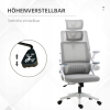 Vinsetto Ergonomiczne Krzesło Biurowe - Szare