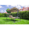 Huśtawka ogrodowa wolnostojąca, rozkładana Funfit Garden 170x50cm - BEŻOWA