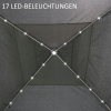 Pawilon 3,3 x 3,3 z oświetleniem LED, siatkową zasłonami, torbą, Szary