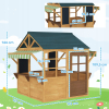 Drewniany domek do zabawy w ogrodzie - dla dzieci 3-8 lat