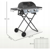 Grill gazowy Outsunny 5,6 KW z 2 palnikami ze stali nierdzewnej
