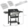 Grill Gazowy BBQ-Grill - Palniki 4 główne + 1 boczny
