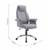 Krzesło obrotowe Homcom 116 x 79 x 70,5 cm - SZARE