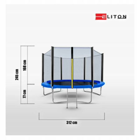 Trampolina z siatką 312 cm FT 10 (304-312 cm)