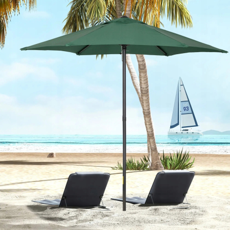 Parasol balkonowy sześciokątny na plażę i do ogrodu - Zielony