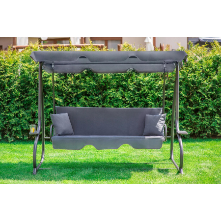 Huśtawka ogrodowa wolnostojąca, rozkładana Funfit Garden 170 x 50cm - SZARA