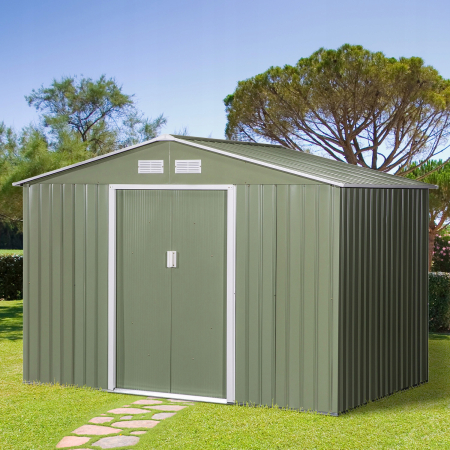 Domek ogrodowy Outsunny 277 x 195 cm - ZIELONY