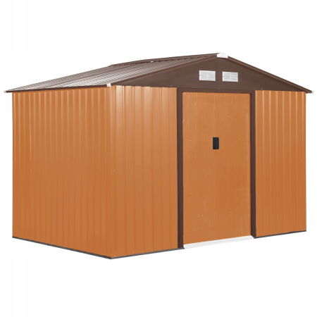 Domek ogrodowy Outsunny, narzędziowy 277 x 195 cm - Z przesuwnymi drzwiami