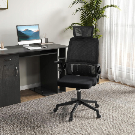 Vinsetto Ergonomiczne Krzesło Biurowe - Czarne