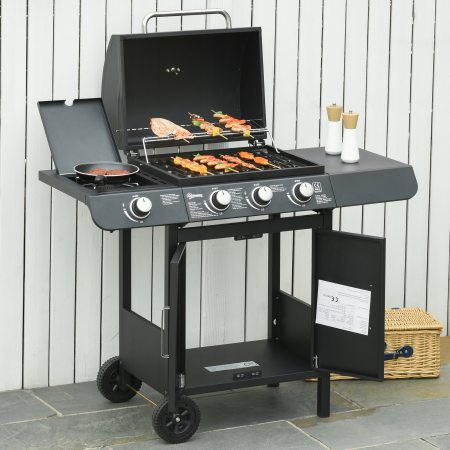 Grill gazowy Outsunny 6 kW - 4 palnikowy