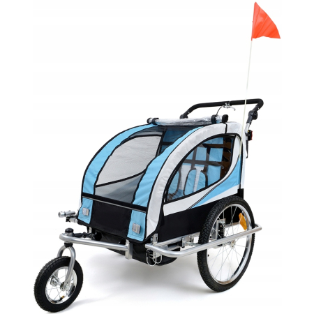 Przyczepka rowerowa dla dzieci Funfit Kids Pro - NIEBIESKA