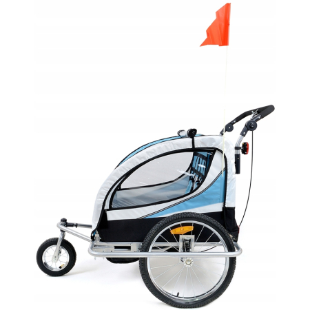 Przyczepka rowerowa dla dzieci Funfit Kids Pro - NIEBIESKA