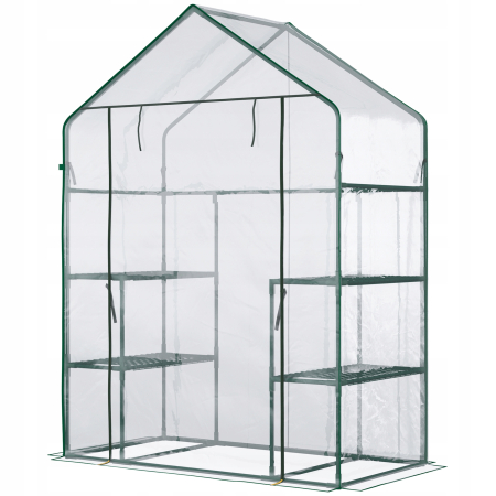 Szklarnia foliowa na rozsady 142x73x195 cm - z drzwiami