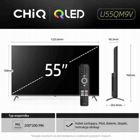 Telewizor CHiQ U55QM9 55 Cali 4K UHD QLED